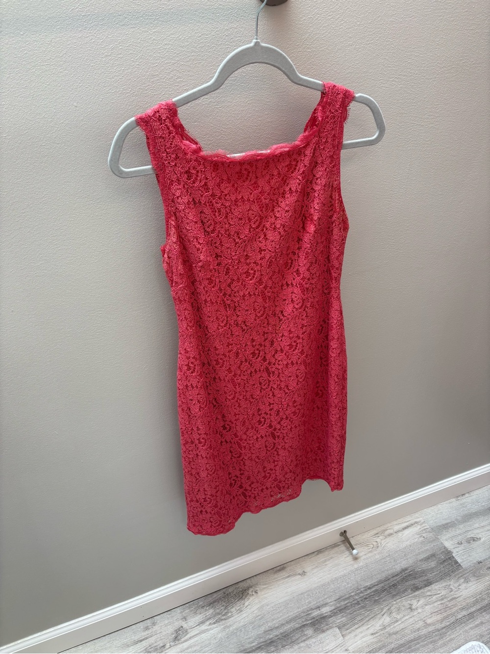 Adrianna Papell Lacy Coral Dress
